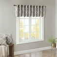 thumbnail image 4 of MAYEERTY 50x18" Fretwork Print Grommet Top Valance Grey/White, 4 of 6