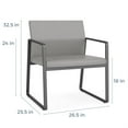 thumbnail image 2 of Lesro Gansett Steel and Fabric Waiting Room Oversize Guest Chair in Black/Adler Midnight Sky, 2 of 5