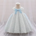 thumbnail image 2 of Girls Dresses Infant Bowknot Mesh Flower Dress Sleeveless Children Party Pageant Princess Dress Size 18 M-24 M, 2 of 5