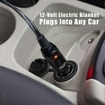 thumbnail image 3 of 12V Electric Heated Fleece Blanket with Temperature Adjustment for Car RV Winter Home Office, 3 of 4