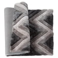 thumbnail image 4 of MDA Rug Imports Mateos Shag Collection Geometric Area Rug Grey 5' X 7' Abstract 5' x 8' Brown,Grey,Beige Rectangle, 4 of 5