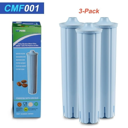 (3 Pack) Jura Clearyl Blue Compatible Coffee Machine Water Filter Compatible With C5, C9 (2nd Gen), J9, Z7, ENA 1, ENA 3, ENA 5, ENA, ENA 9 Jura Espresso Impressa F8, F7, C60, A1, A5, A7, (Best Gen 3 Water Type)