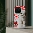 thumbnail image 4 of DistinctInk Tough Case for Apple iPhone 13 Pro MAX (6.7" Screen), Compatible with MagSafe Charging - Valentine's Day Bichon Frise Puppy, 4 of 6