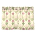 thumbnail image 7 of Yayeee Kitchen Curtains Tier Pair Light Filtering 27"x36" Rod Pocket Short Cafe Window Panel, Pastel Green Geometric, 7 of 7