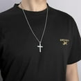 thumbnail image 6 of Men's Sterling Silver Cross Pendant Necklace with Stainless Steel Chain,Fine Jewelry Christian Confirmation Gifts for Men, 6 of 7
