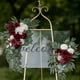 thumbnail image 2 of Artificial Flower Swag Wedding Belt Flowers 2 Rose Flower Swag Arrangements Set ( Red), 2 of 5
