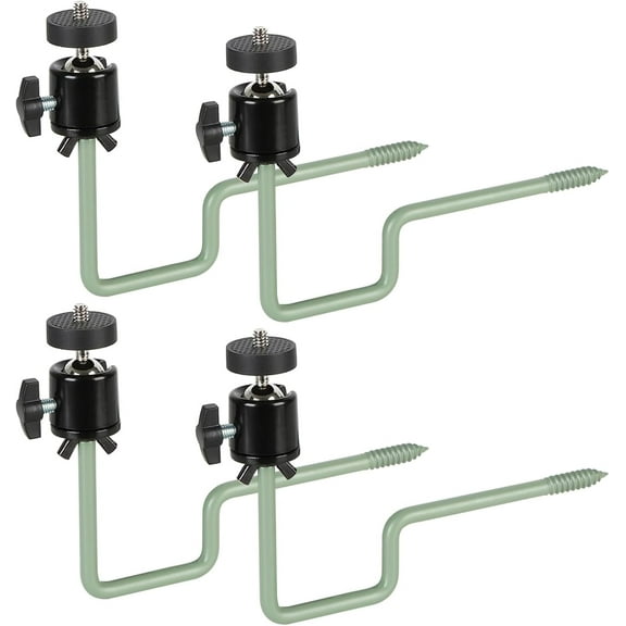 4 Pack Trail Camera Tree Mounts, 360° Rotatable Hunting Cam Brackets with 1/4" x 20 Screw, Durable 5KG Capacity Surveillance Cameras Holder for Outdoor Surveillance and Wildlife Monitoring