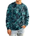 thumbnail image 2 of Men's Camouflage Sweatshirt Loose Fit Crewneck Long Sleeve Pullover Top Casual Graphic Print Hoodie Streetwear Fashion Oversized Jumper Sweater Winter Fall Clothing, 2 of 5
