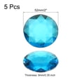 thumbnail image 2 of Acrylic Flat Back Rhinestones 5 Pcs 2 Inch Round Artificial Gemstone Craft Bead Jewelry Making Lake Blue, 2 of 6