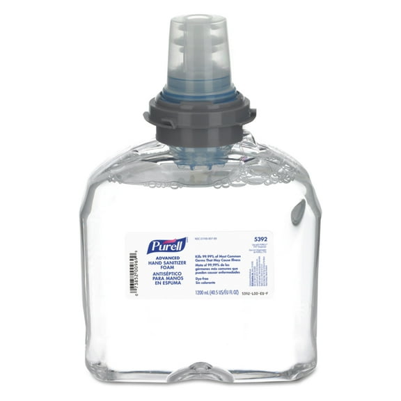 PURELL Advanced TFX Refill Instant Foam Hand Sanitizer, 1200 mL, White -GOJ539202CT
