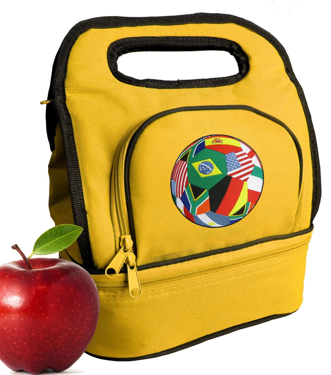 SOCCER Lunch Bag Cooler Insulated OUR BEST Lunchboxes WORLD CUP FAN SOCCER BAG 