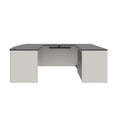 thumbnail image 2 of Atlin Designs Modern Wood U-Shape Home Office Set with Pedestal in Slate Gray, 2 of 8