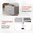 thumbnail image 4 of GALAXHERO 3 Drawer Nightstand, Fabric Storage Dresser Sturdy Steel Frame with Wood Top, Light Grey, 4 of 6