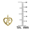 thumbnail image 2 of Genuine 14k Yellow Gold 0.59" Fancy Heart Initial Letter N Necklace 16", 18", 20", 22" Trendy Charm Initial Necklaces for Women, 2 of 8