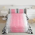 thumbnail image 2 of Homewish Animal Leopard Cheetah Print 3 Pieces Queen Comforter Set For Teens Adults,Bling Glitter Ultra Soft Bedding Sets,Abstract Gradient Bedding Comforter Set,Breathable Home Decor,Reversible, 2 of 8