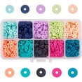 thumbnail image 4 of 2200Pcs Heishi Clay Beads 6mm Vinyl Disc Beads Flat Round Handmade Polymer Clay Beads, 4 of 9