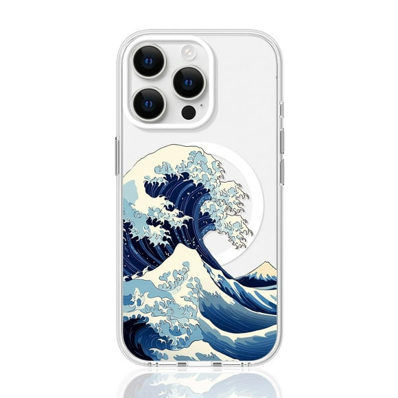 Funda magnética transparente a prueba de golpes para iPhone 15 Pro de FEWGEY
