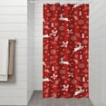 thumbnail image 2 of Red Christmas Reindeer and Snowflake Pattern Shower Curtain 36"x72" ,Bathroom Decorative Shower Curtains Set with 12 Hooks,Modern Waterproof Washable Shower Curtain, 2 of 6