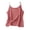 Watermelon Red, variant on WTOBBY Women's Summer Vintage Cotton Linen Small Camisole Bottom Vest Loose Inner Tops, Breathable and Retro-Inspired for Layering, Perfect as an Undershirt or Solo Piece,Beige L