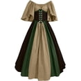 thumbnail image 2 of Vestido gótico de vendaje para mujer, vestido de tirantes finos con mangas con volantes, vestido de noche Formal con cuello redondo, vestido largo gótico para mujer 2023, 2 of 5