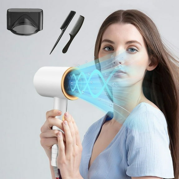 weibbin Hair Dryer with Comb Set, Ionic Hair Care Blow Dryer with Hot Cool Wind, High Power Portable for Home Salon