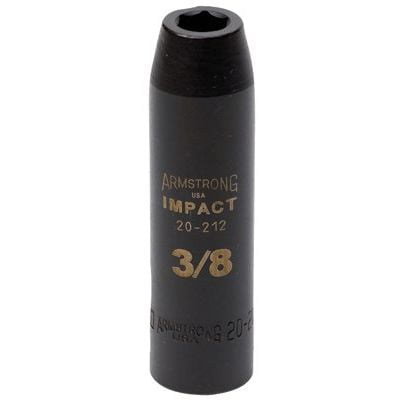 ARMSTRONG 20-216  1//2/" DRIVE 1//2/" DEEP WELL IMPACT 6-POINT SOCKET