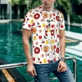 thumbnail image 6 of Hirioo Oriental Cuisine for Men's Baseball T-shirt Shirts Short Sleeve Casual Summer Button Stretch T Shirts,Size S-4XL-4X-Large, 6 of 7