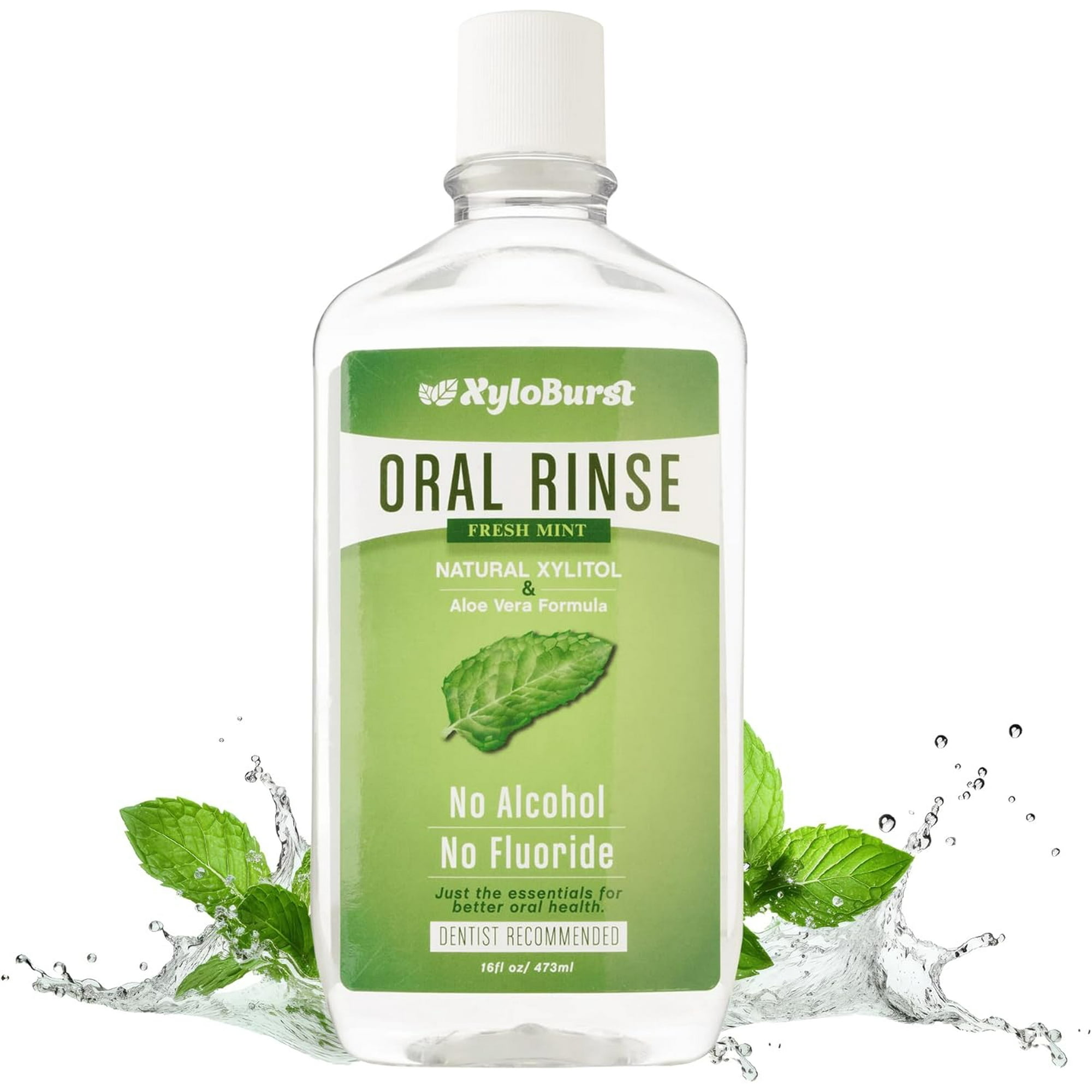 Xyloburst Oral Rinse Mouthwash - Natural Xylitol Mouthwash | Fluoride Free Mouth Wash | Alcohol Free Mouthwash | Fresh Mint Mouth Rinse | SLS Free
