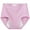 Pink, variant on opvise High Waist Solid Color Ribbed Women Briefs Leakproof Physiological Period Panties Pink 4XL