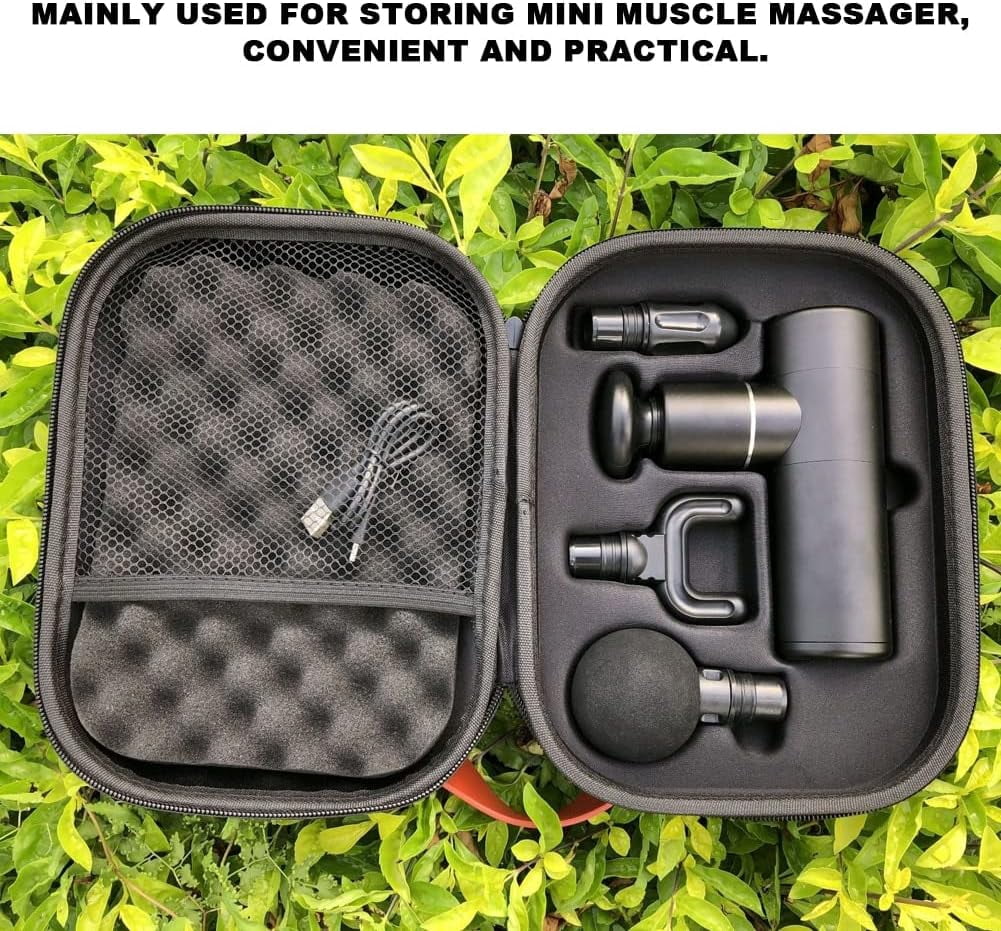 Massage Stick,Massage Gun, Fascia Gun Muscle Massager Storage Bag Portable Massage Device Case Box Body Massage Tool Box Portable (Color : Aluminum Alloy)