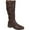 Brown, variant on Journee Womens Carly Stacked Heel Riding Boots