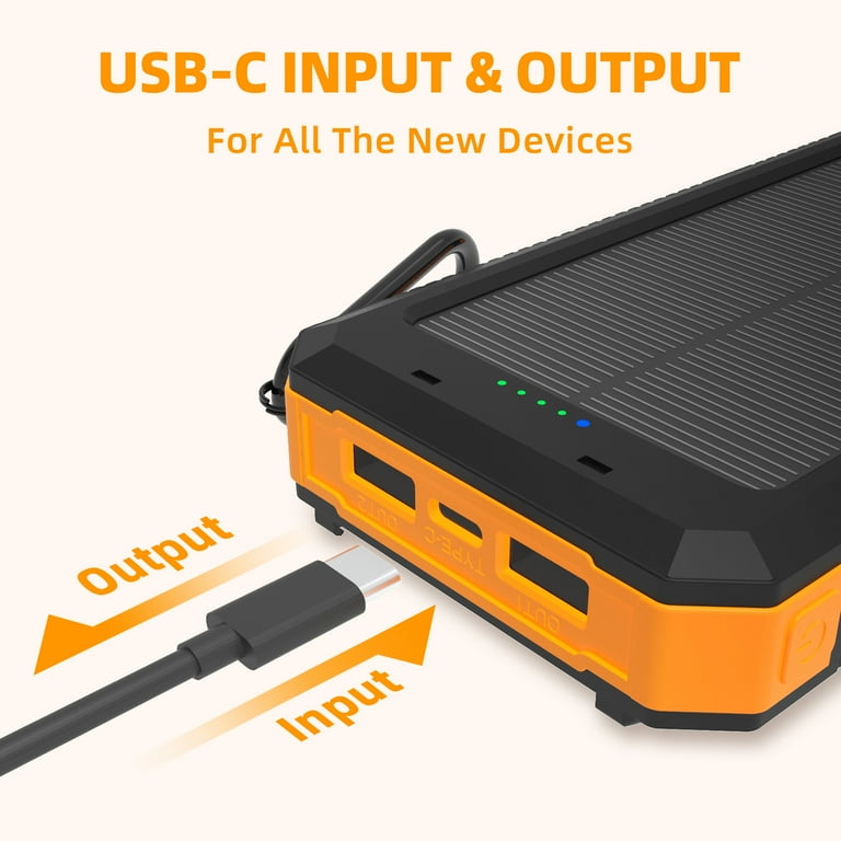 SOLPOWBEN 20000mAh Solar Power Bank 12W with 7 Ports photo 6