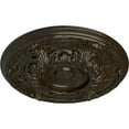 thumbnail image 3 of Ekena Millwork 19"OD x 1 1/2"P Granada Ceiling Medallion (Fits Canopies up to 7 1/8"), Hand-Painted Stone Hearth Crackle, 3 of 7