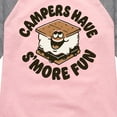 thumbnail image 3 of Instant Message - Camping Is Smore Fun - Toddler & Youth Girls Raglan Graphic T-Shirt, 3 of 5