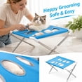 thumbnail image 4 of Foldable Pet Bathing Stand Mesh Grooming Table Dog Bathing Hammock Chair Stainless Steel Frame with Straps Travel Home Use, 4 of 4