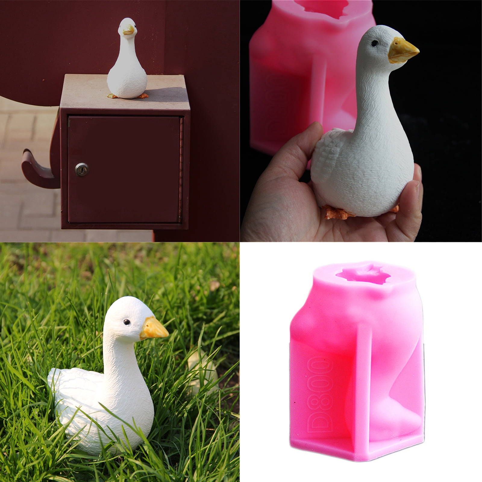 BELOWSYALER Gooses Statue Silicone Molds for Soap Home Decoration Epoxy Resin Silicone Molds for Gypsum Decoration