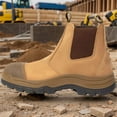 thumbnail image 5 of TAN802 6" Soft Toe Pull On Mens Work Boots, Lightweight Water Resistant Anti-Puncture Oil Resistant Chelsea Work Shoes, 5 of 8