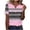 Pink 01, variant on Floral Printed Tops for Women Plus Size S-3XL Loose Fit V Neck Casual Tee Shirt Summer Short Sleeve Tshirts (XL, Pink 01)