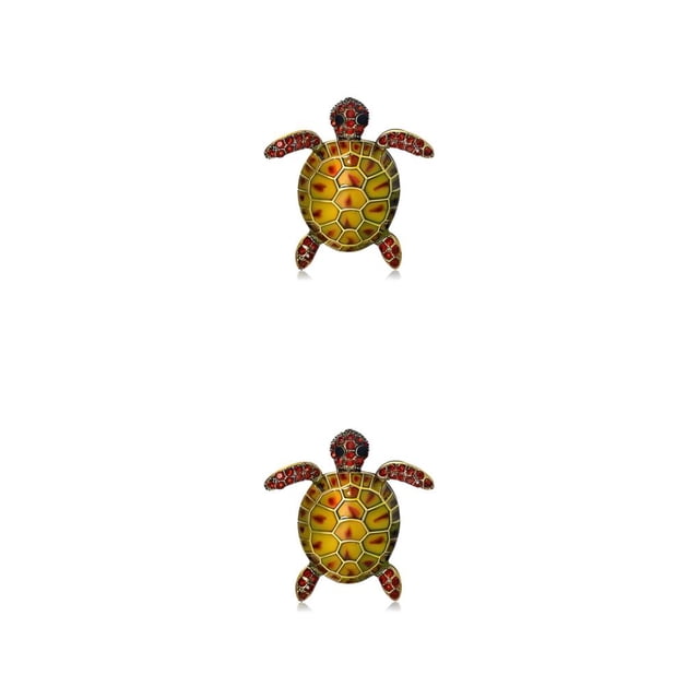 Sonducket Broche de aleación Unisex, reemplazo bonito, decorativo, anticorrosivo, forma de Animal, diamantes de imitación, joyería elegante Tipo 2 2piezas