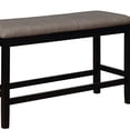 thumbnail image 4 of Benjara BM215439 Counter Height Bench with Fabric Upholstered Seat - Beige & Black - 25 x 16 x 42 in., 4 of 5