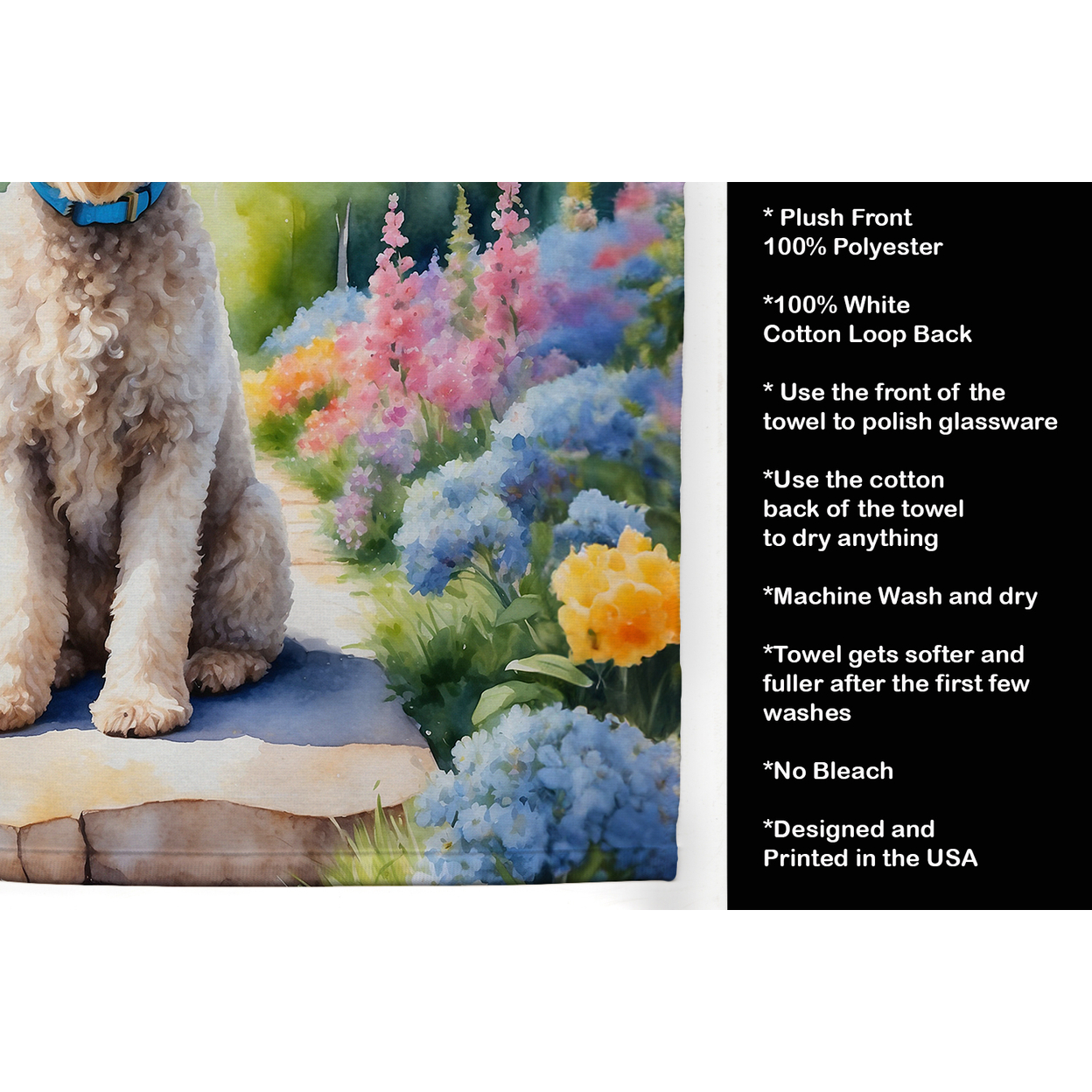 Labradoodle Spring Path Kitchen Towel