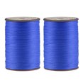 thumbnail image 1 of Unique Bargains 2 Pack Thin Waxed Thread 137 Yards 0.55mm Polyester String Cord for Machine Sewing Hand Quilting Weaving, Blue, 1 of 5