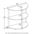 thumbnail image 3 of FURINNO Frans Turn-N Table Console Demi-Ronde avec Tubes en Acier Inoxydable, Chêne Blanc, 3 of 4