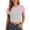 Baby Tee A03 Pink2, variant on TrendOFT Cute Crop Tops for Women Short Sleeve Crew Neck Y2K Shirt Slim Fitted Casual Soft Baby Tee Going Out Tops Black L