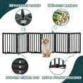 thumbnail image 3 of Algherohein Dog Gate for Inside,Bamboo Freestanding Pet Gate for Doorways,Indoor, 24" Black, 3 of 9