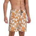 thumbnail image 2 of Gaeub Corgi Animal Print Men's Short Pajama Pants, Sleep Shorts, Household Pants, Casual Pants with Pockets-X-Large, 2 of 9