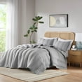 thumbnail image 2 of Gracie Mills Estrella Poly Gauze Quilt Set Queen Gray GRACE-15798 Cozy Bedding, 2 of 4