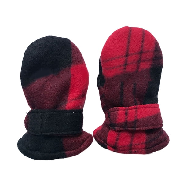 Advancent 1 par de manoplas para niños, funda para los dedos de invierno, cubiertas para los dedos forradas, cómoda manopla para niños, manopla para Suministros térmicos Cuadros rojos/negros Advancent HA060203-11B