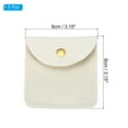 thumbnail image 2 of REGALWOVEN Jewelry Pouches with Snap Button, Velvet Jewelry Storage for Necklace, Bracelet, Earring Beige 2.40 in, 2 of 6