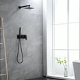thumbnail image 4 of Sumerain Matte Black Rainfall Shower System With Hand Shower, Pressure Balancing Valve, 4 of 7